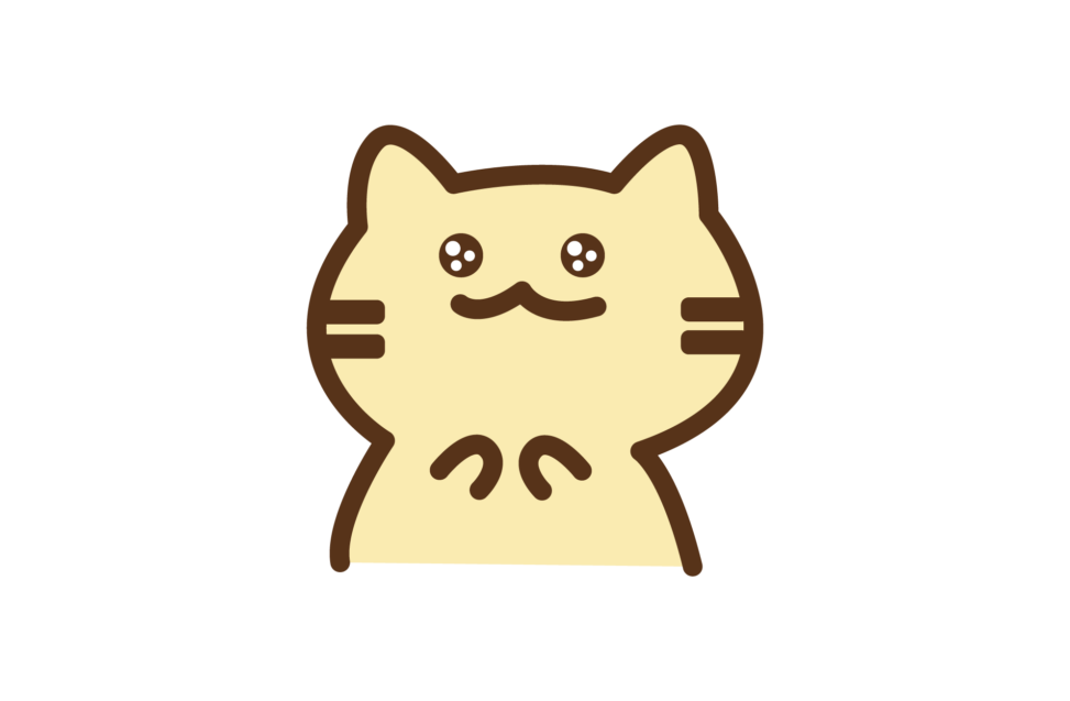 ゆるい・かわいいトラねこのフリー素材イラスト・アイコン